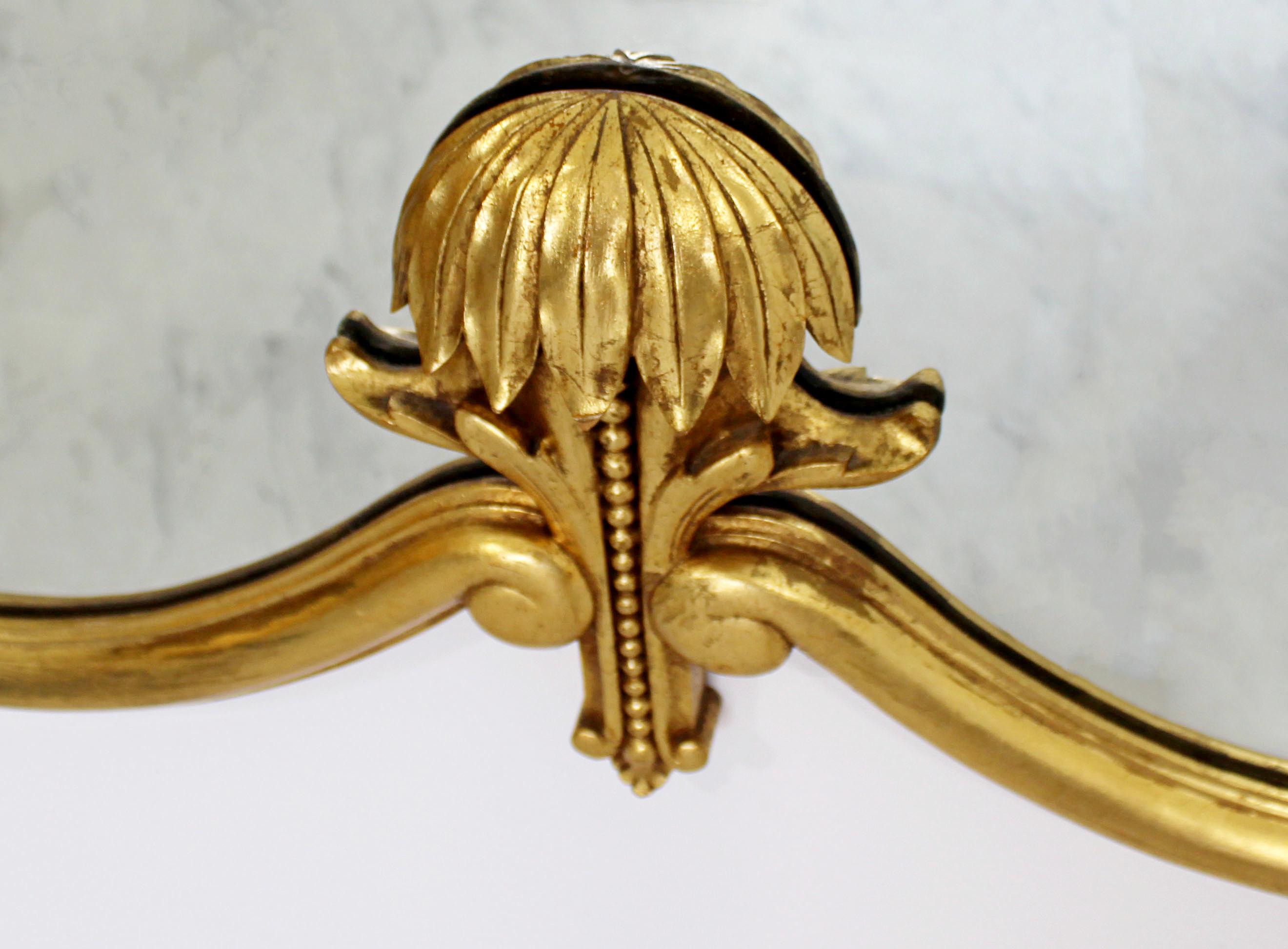 Antique Art Nouveau Hollywood Regency Gold Gilt Ornate Wall Mirror 2