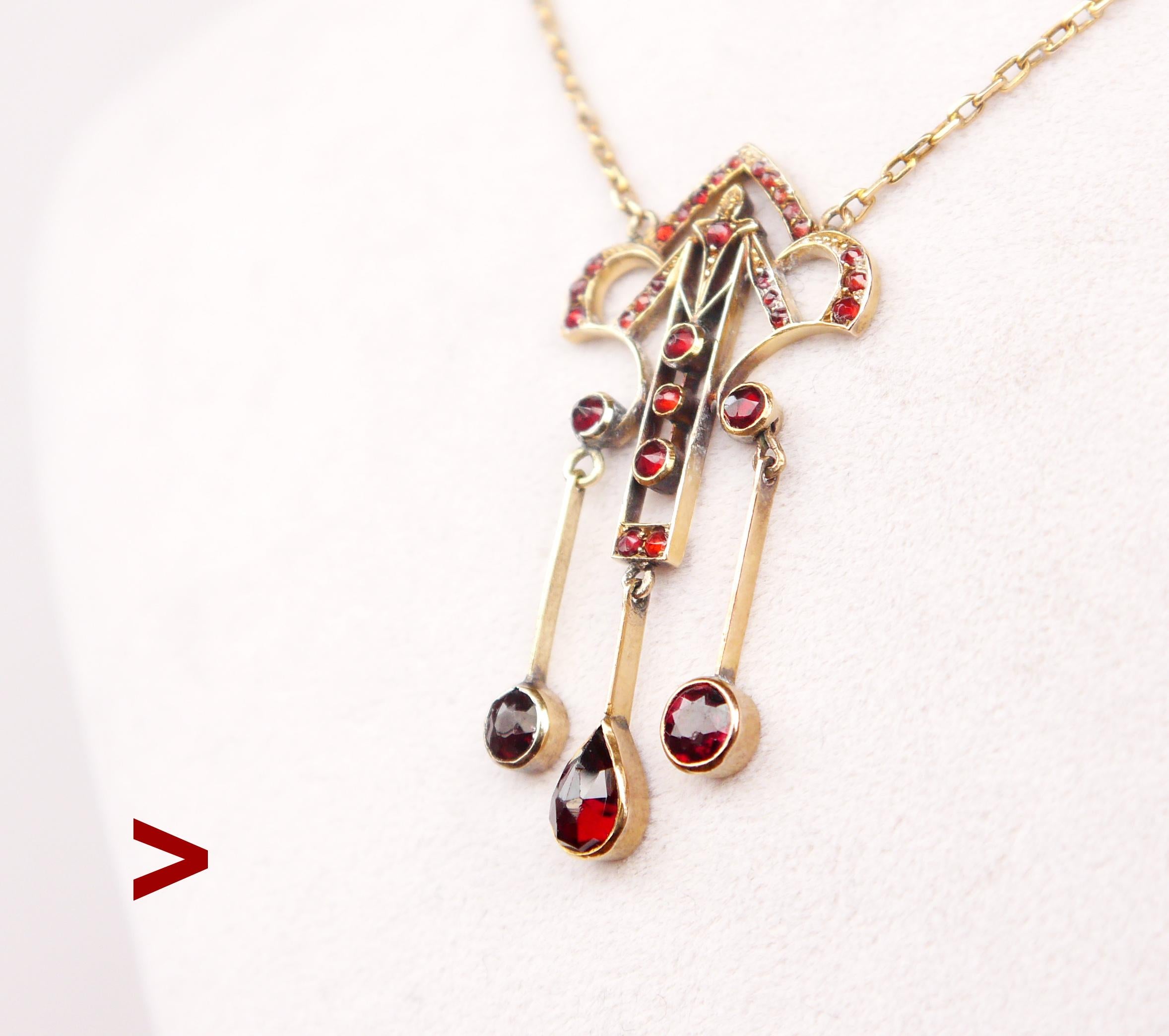 Art nouveau antique  Pendentif en or 14 carats massif 56/8,5 g Pour femmes en vente
