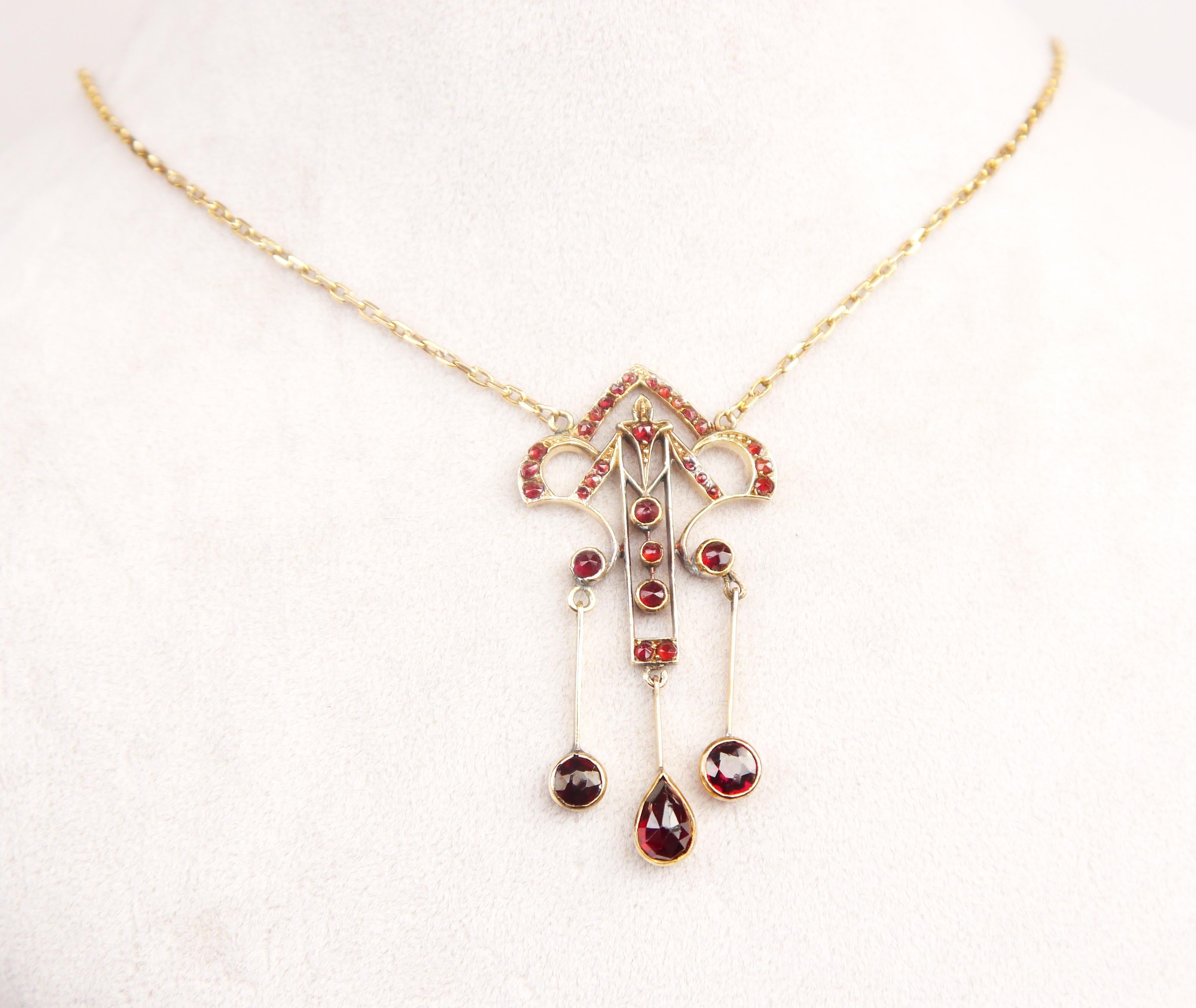 Art nouveau antique  Pendentif en or 14 carats massif 56/8,5 g en vente 1