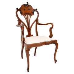 Antique Art Nouveau Inlaid Armchair