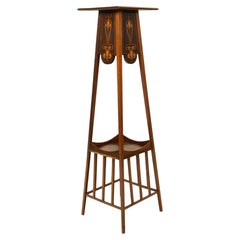 Antique Art Nouveau Inlaid Mahogany Leonard Wyburd Liberty & Co Plant Stand 1905