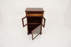 Antique Art Nouveau, Inlaid Wood, Music Cabinet, Scotland 1900, H129