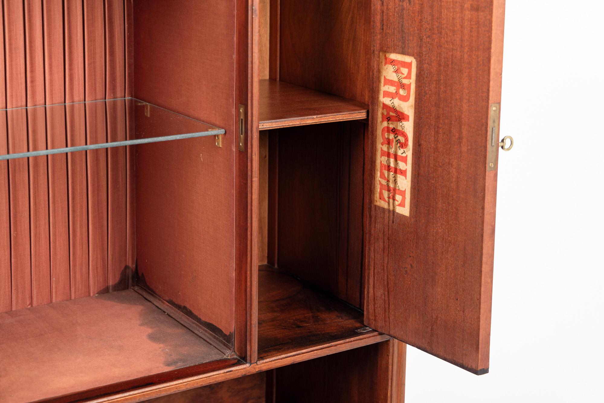 Antique Art Nouveau Inlaid Wooden Cabinet by Majorelle, France, Signed For Sale 3