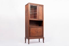 Antique Art Nouveau Inlaid Wooden Cabinet by Majorelle, France, Signed