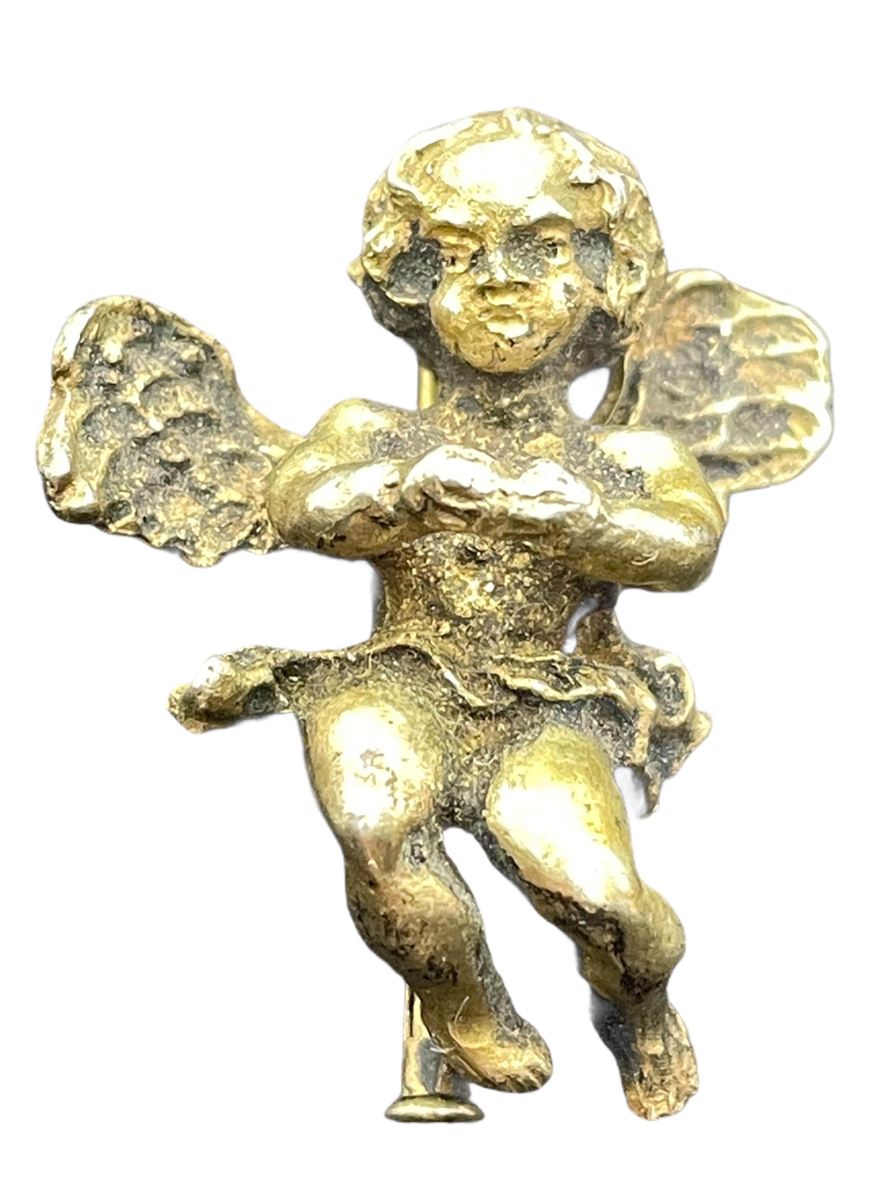 Antique Art Nouveau Jewelry Cherub Angel Brooch Silver, 1890s Austria, Vienna 2