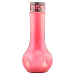 Antique Art Nouveau Jugendstil vase Loetz Bohemian Red Glass 1900