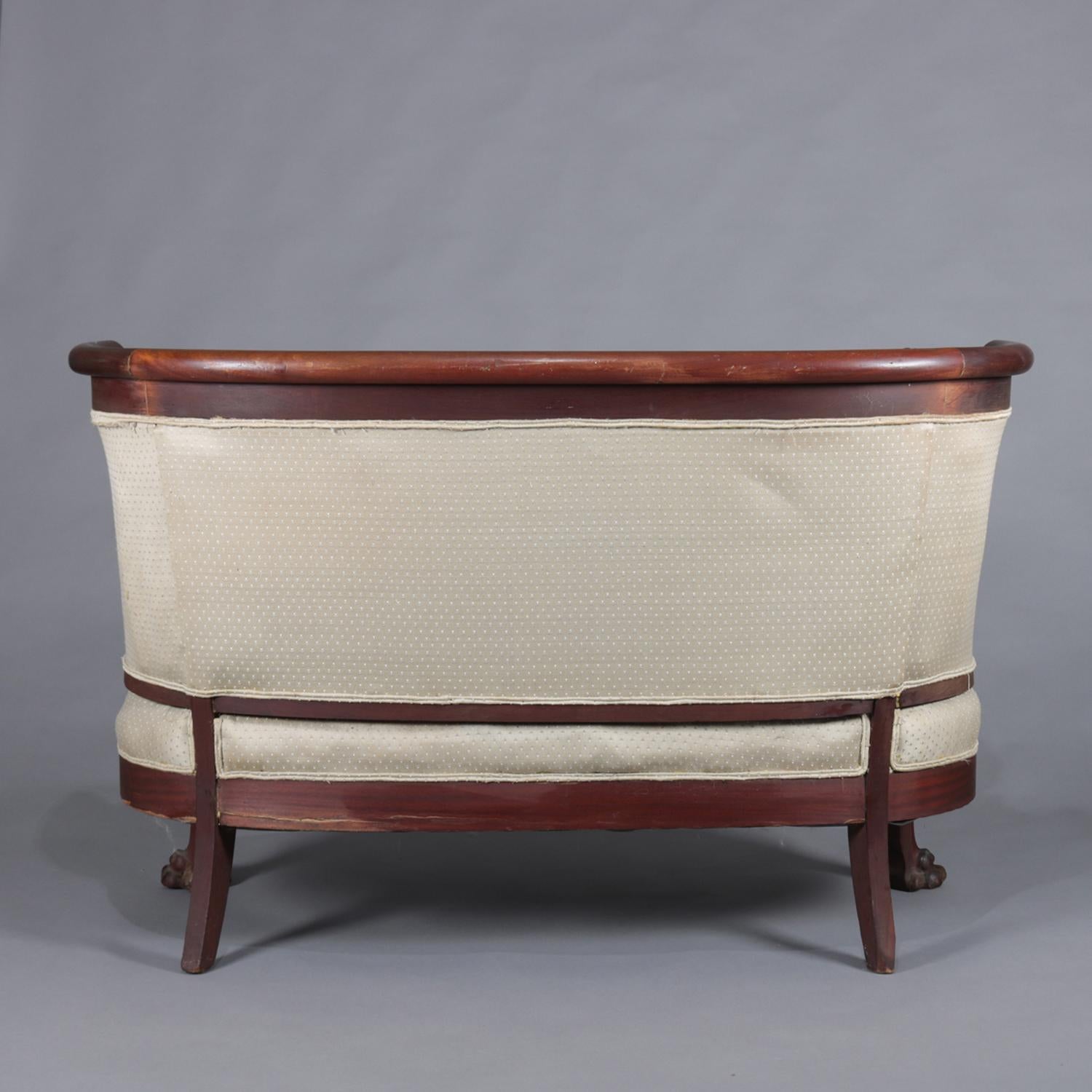 Antique Art Nouveau Karpen Figural Carved Mahogany Canapé Two-Piece Parlor Set In Good Condition In Big Flats, NY