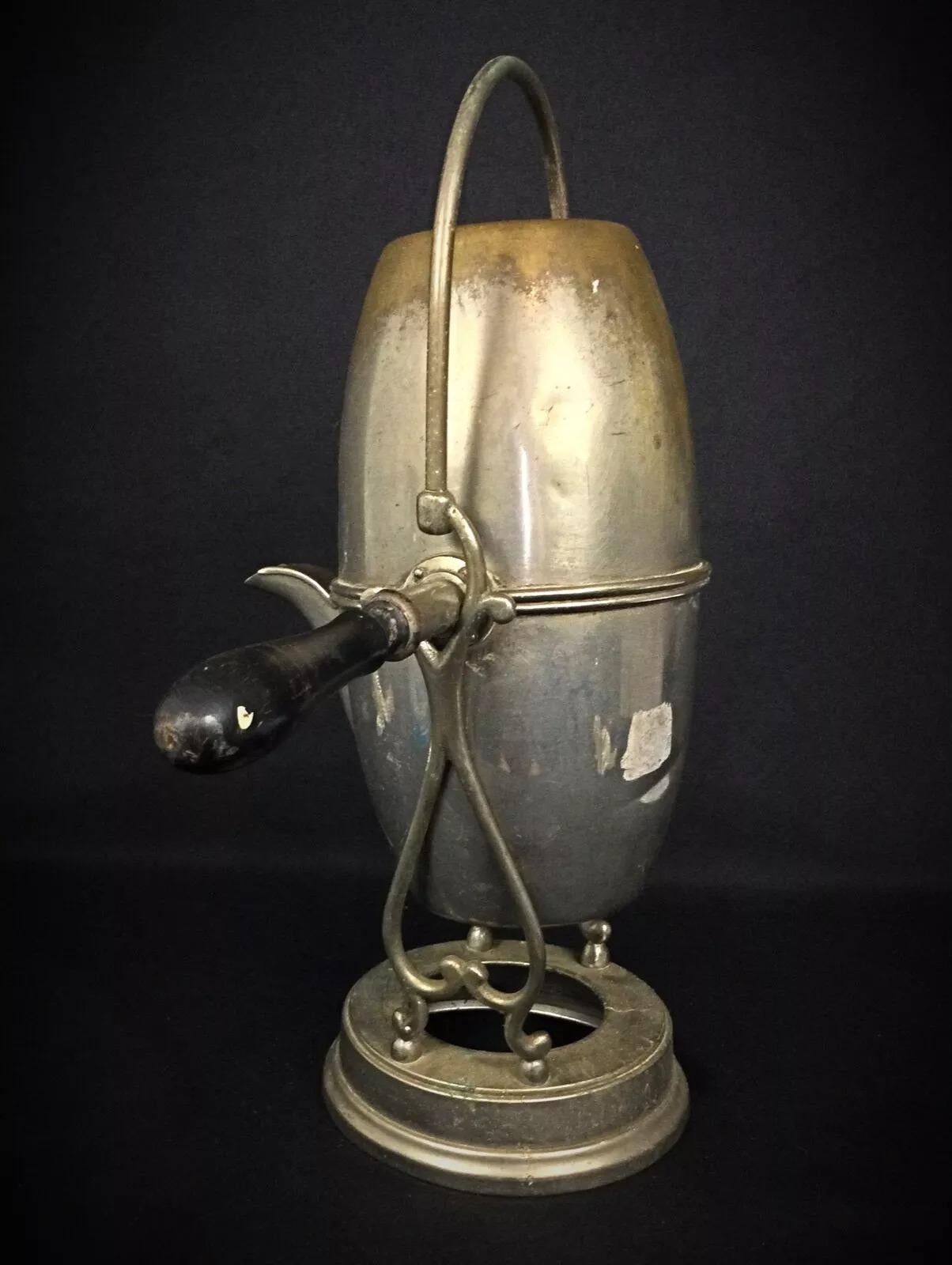 Metal Antique Art Nouveau L.C Tilt Coffee Pot with Pierced Design - 2Y286 For Sale