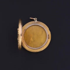 Antique Art Nouveau Lion Locket of 10k Gold