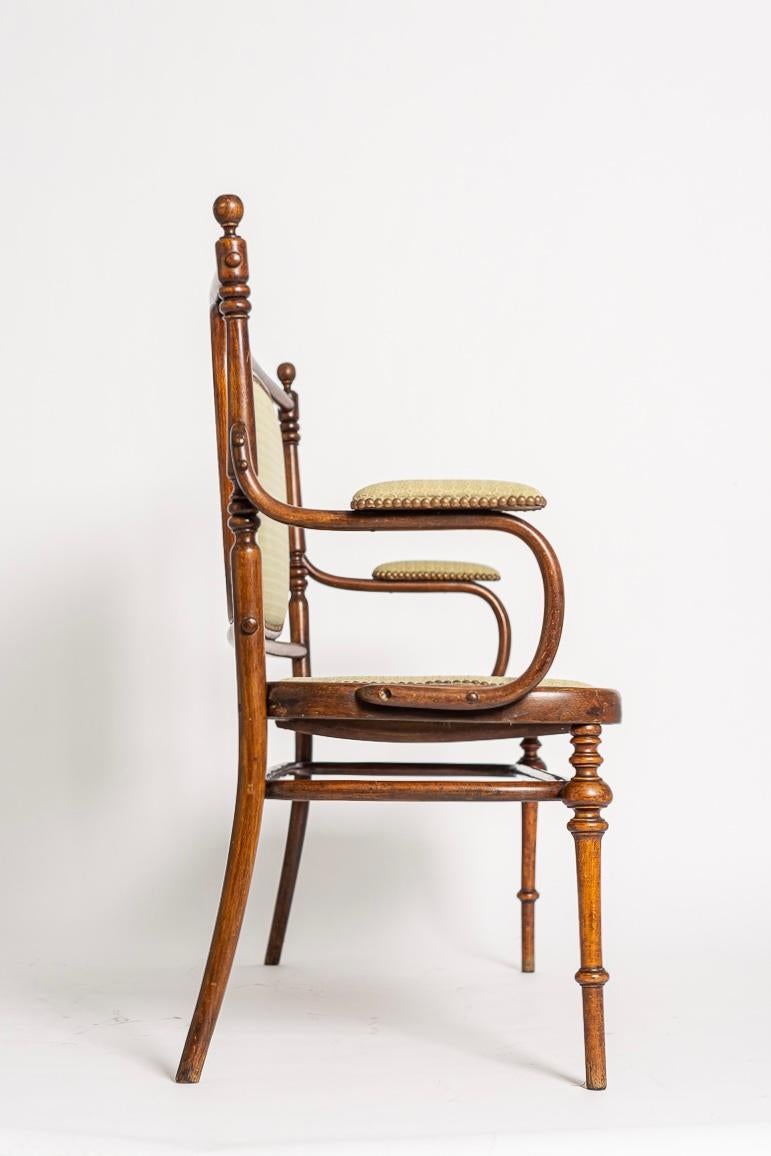 Ukrainien Antique Art Nouveau Loveseat Bench and Side Chairs Salon Suite en vente