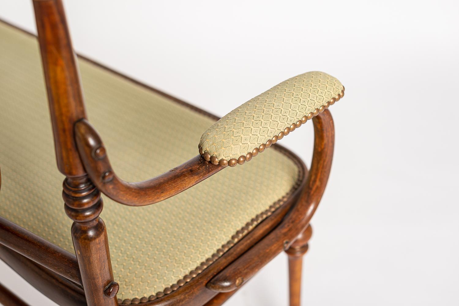 Antique Art Nouveau Loveseat Bench and Side Chairs Salon Suite Bon état - En vente à Detroit, MI