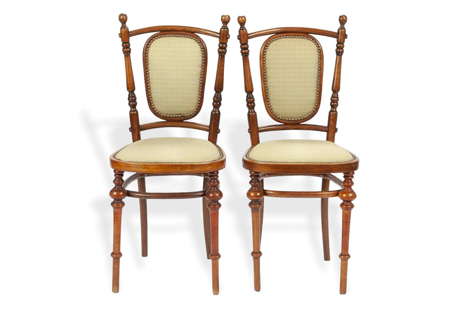 Début du 20ème siècle Antique Art Nouveau Loveseat Bench and Side Chairs Salon Suite en vente