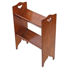 Antique Art Nouveau Mahogany Bookcase Book Trough Stand