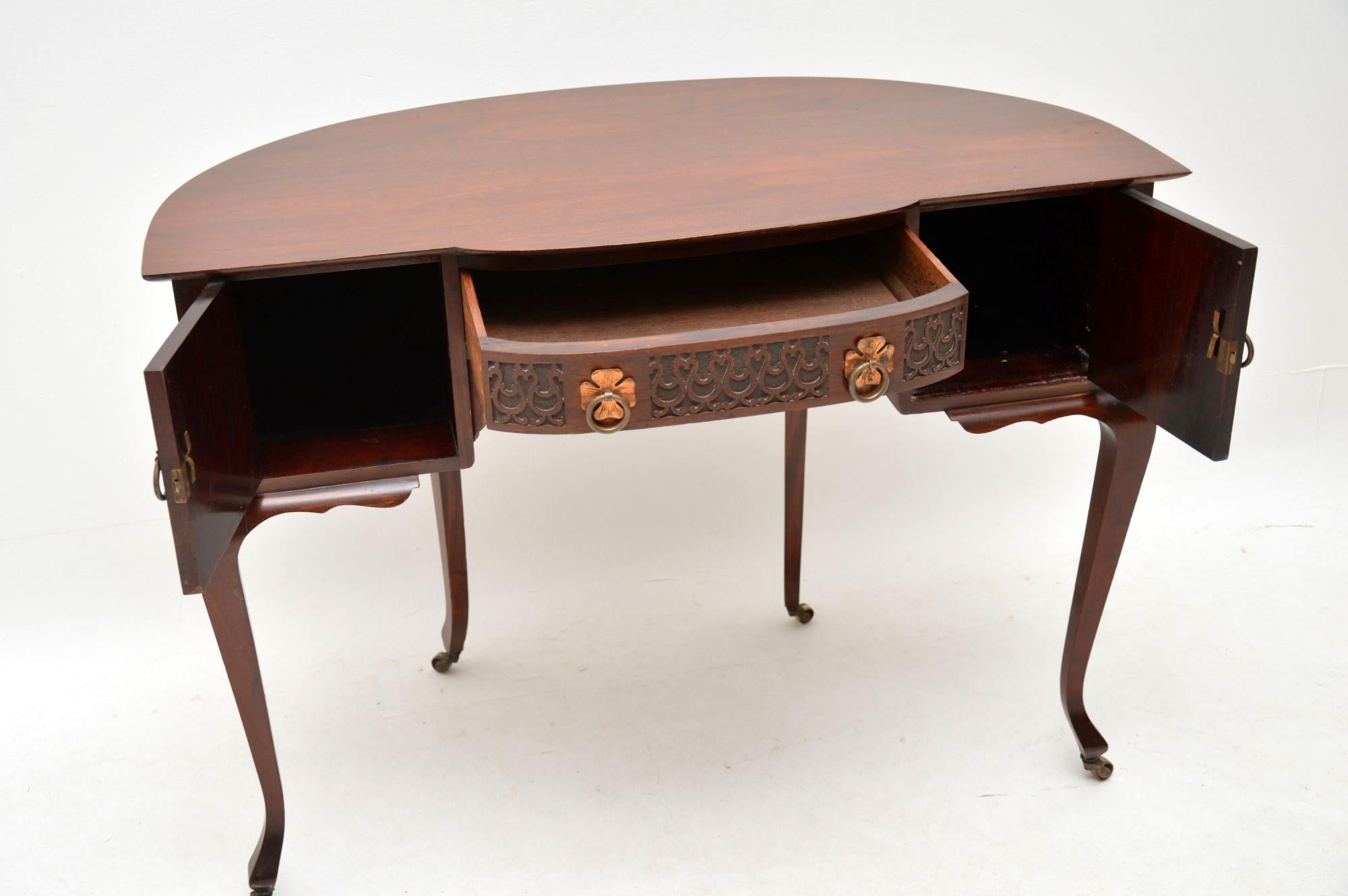 Antique Art Nouveau Mahogany Desk or Dressing Table 7