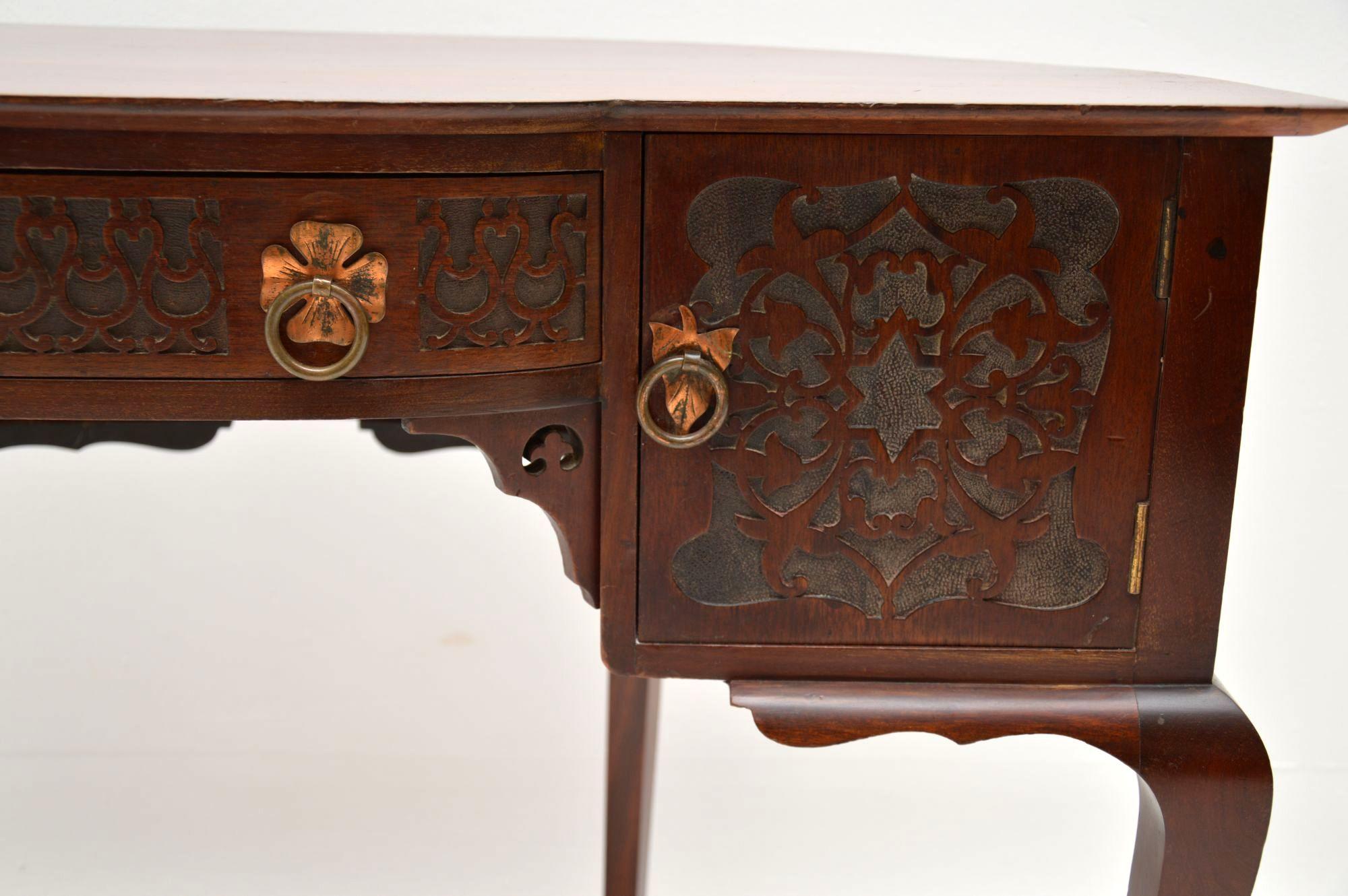 Late 19th Century Antique Art Nouveau Mahogany Desk or Dressing Table