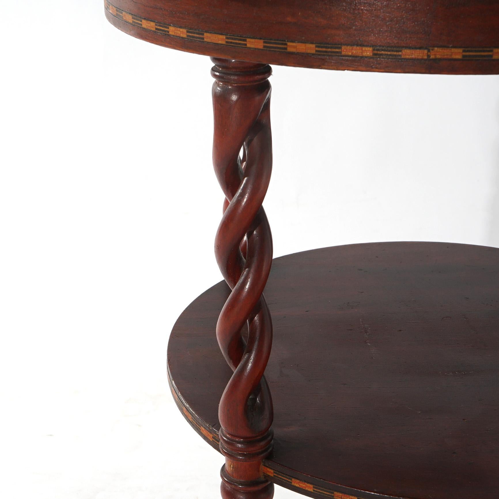 Antico supporto in mogano Art Nouveau con intarsio in madreperla C1920 in vendita 4