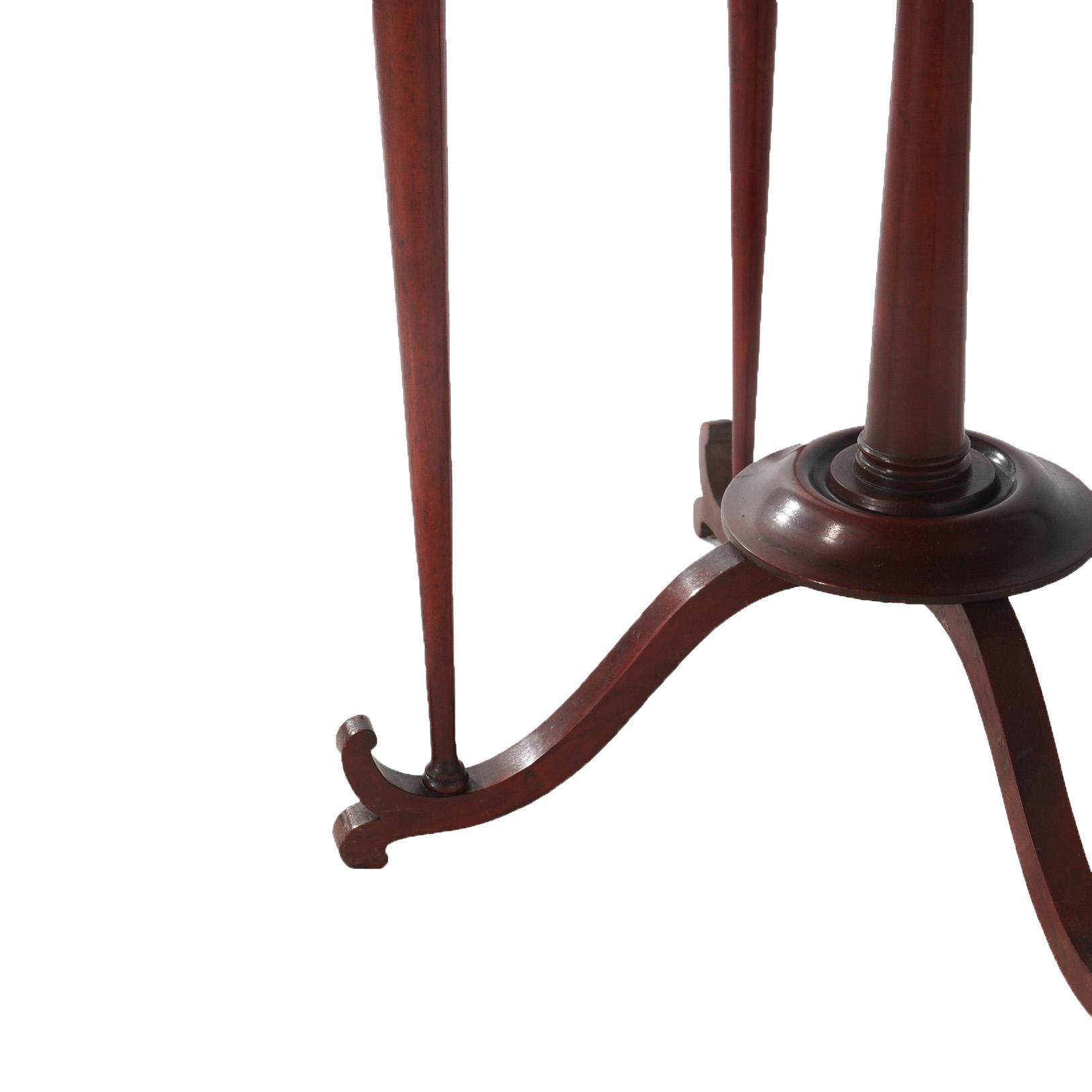 XX secolo Antico supporto in mogano Art Nouveau con intarsio in madreperla C1920 in vendita