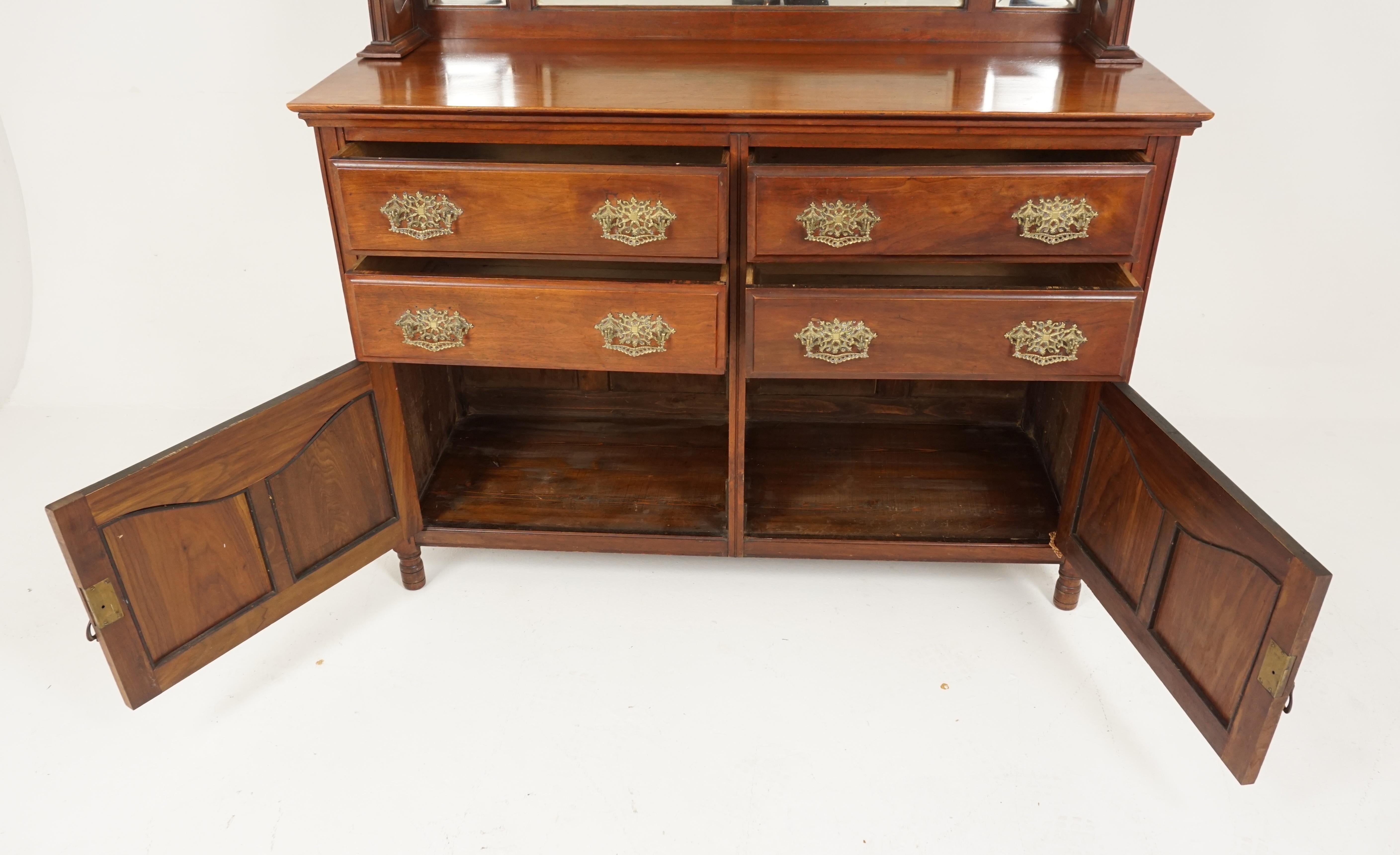 antique buffet with mirror