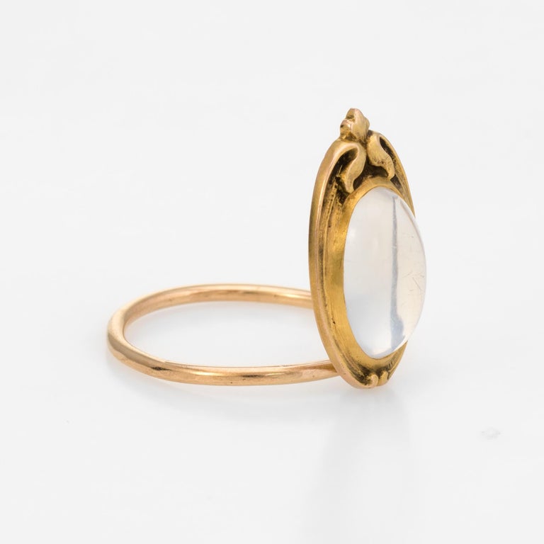 Antique Art Nouveau Moonstone Conversion Ring 10 Karat ...