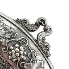 Antique Art Nouveau Mythical Fish Chainmail Purse 1900s