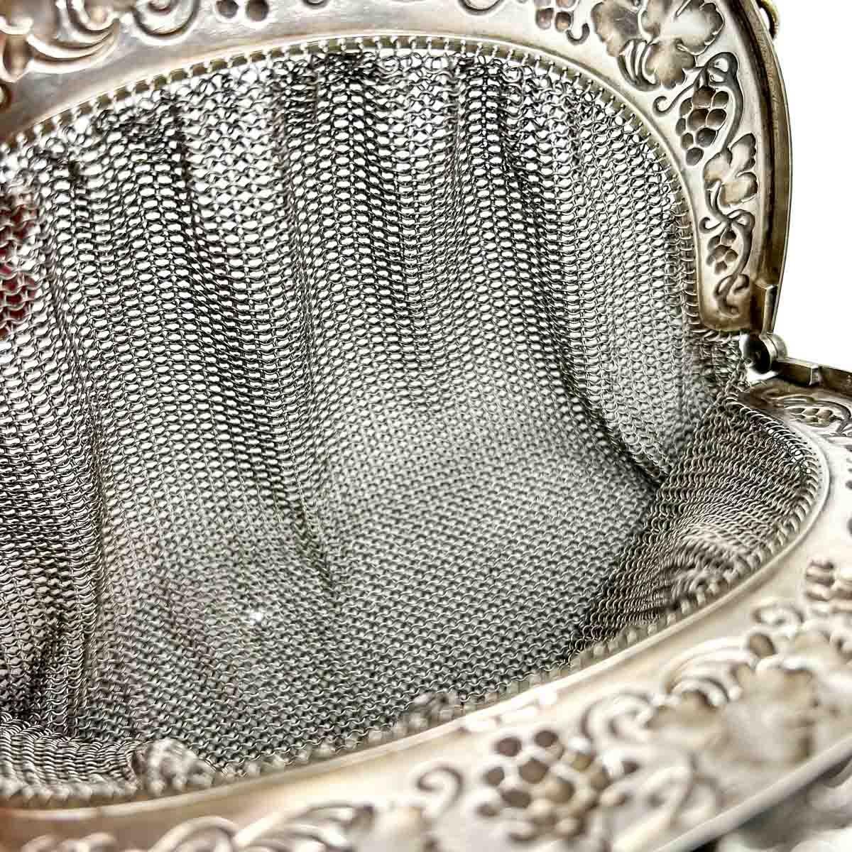 Antike Art Nouveau Mythische Fisch Kettenhemd Geldbörse 1900er Jahre im Angebot 2
