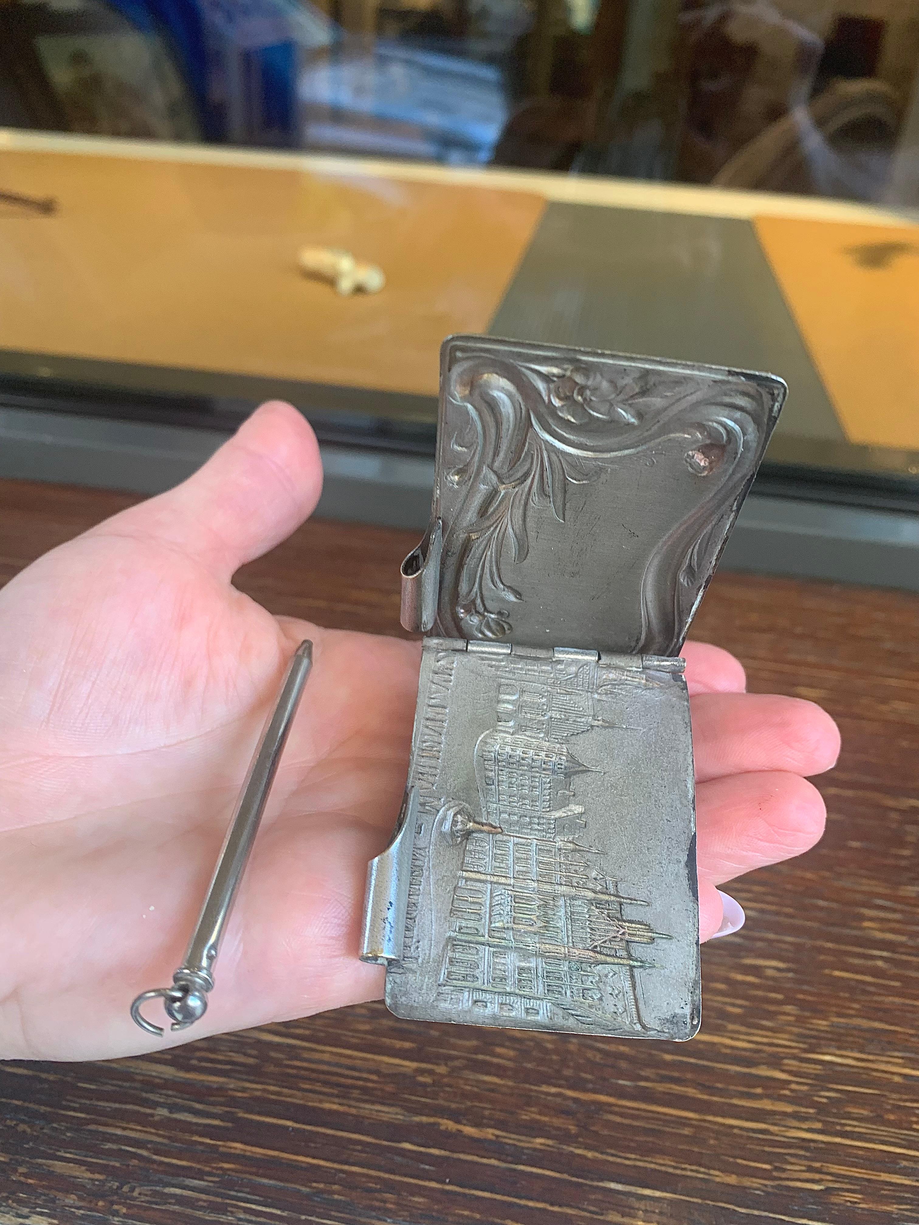 Antiguo Art Nouveau Estuche para cuaderno Munich Marienplatz München Carnet De Bal en venta 5