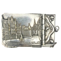 Antique Art Nouveau Notebook Case Munich Marienplatz München Carnet De Bal   