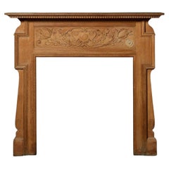Antico caminetto Art Nouveau Oak