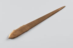 Antique Art Nouveau Oak Leaves Acorns Bronze Gilt Ormolu Gold Letter Opener