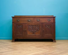 Antique Art Nouveau Oak Sideboard, 1900s