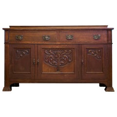 Antique Art Nouveau Oak Sideboard, 1900s