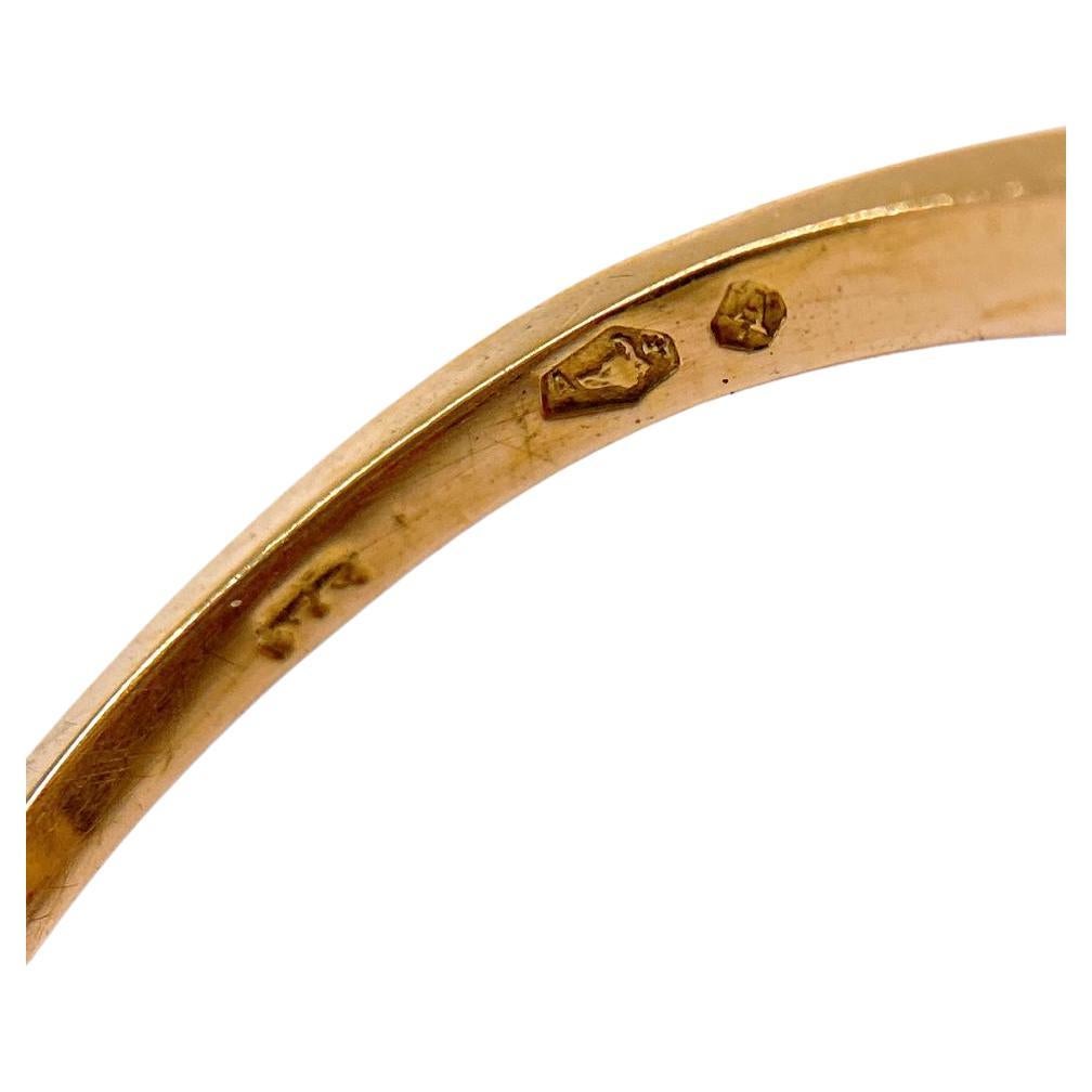 Antike Jugendstil  Alter Minenschliff Diamant Solitare Gold Ring Damen im Angebot