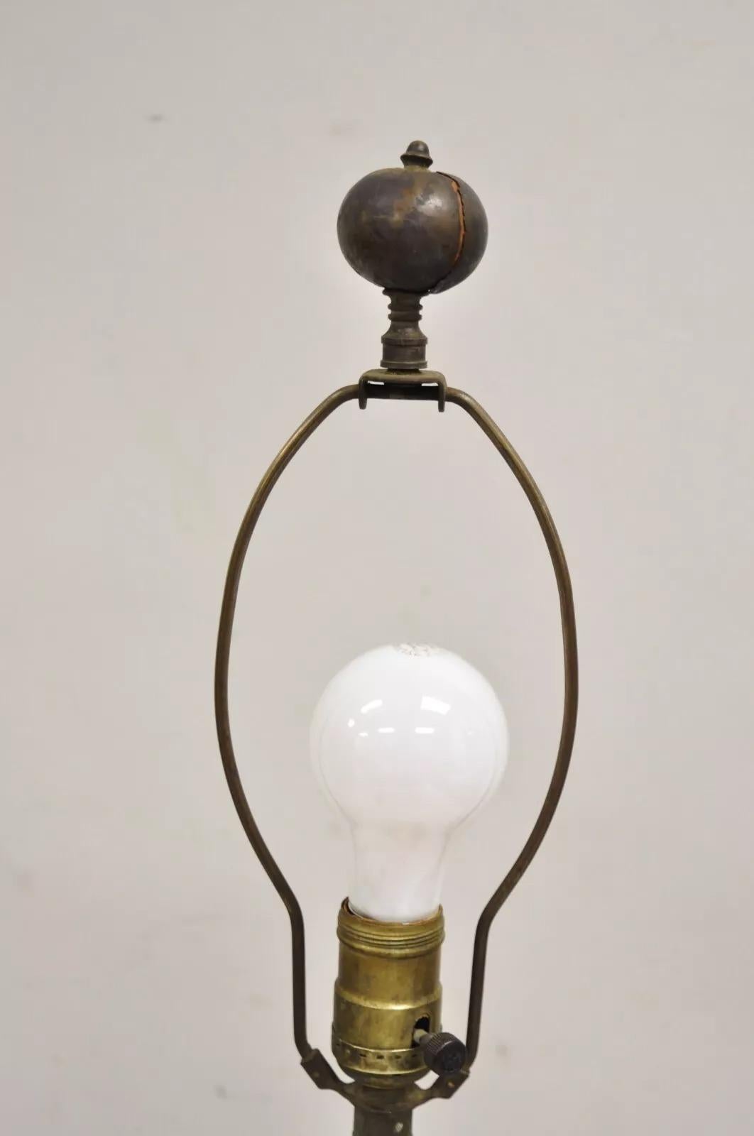 Antique Art Nouveau Olive Kooken Figural Nude Female Bronze Ceramic Table Lamp For Sale 2