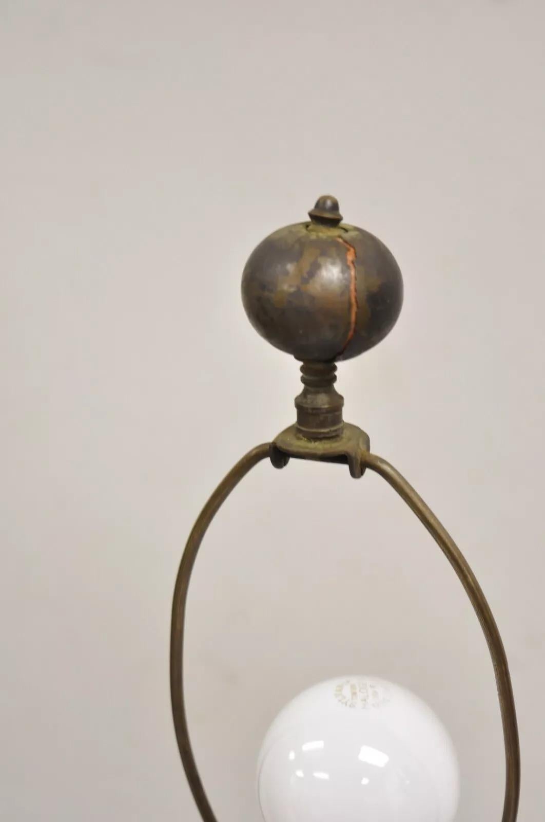 Antique Art Nouveau Olive Kooken Figural Nude Female Bronze Ceramic Table Lamp For Sale 3
