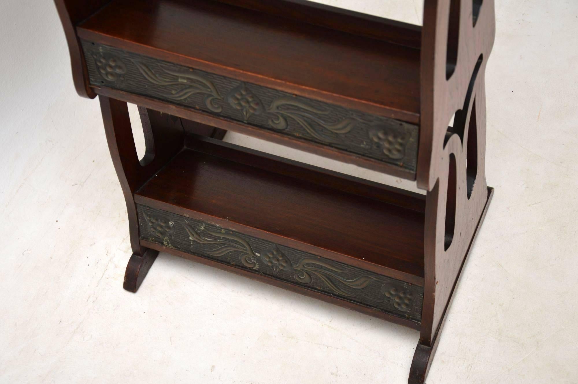 Antique Art Nouveau Open Bookcase 7