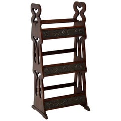 Antique Art Nouveau Open Bookcase