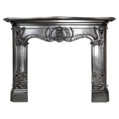 Antike Jugendstil verziert poliert Gusseisen Kamin Surround