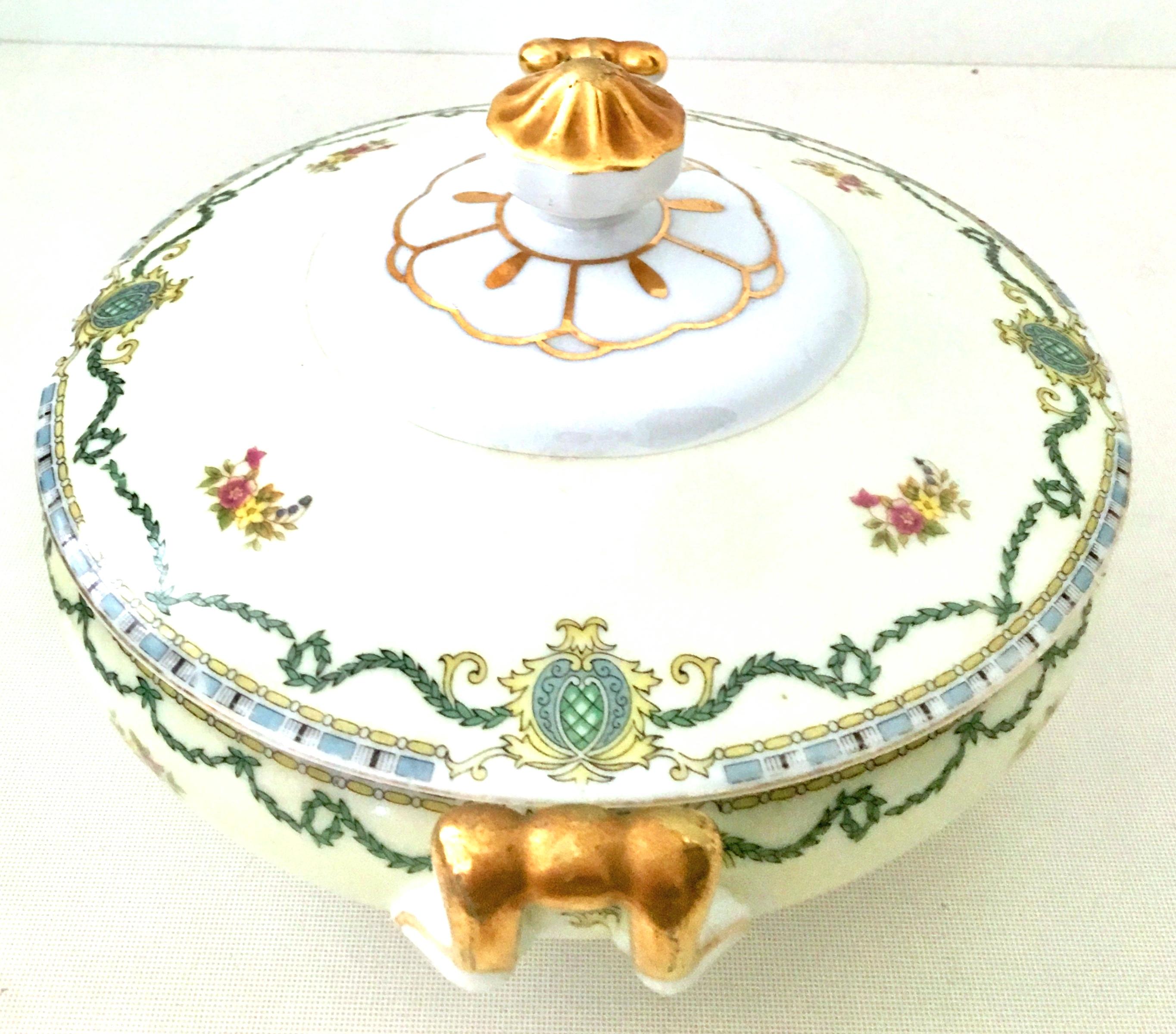 Japanese Antique Art Nouveau Porcelain & 22K Gold Lidded Tureen by, Gold China-Japan For Sale