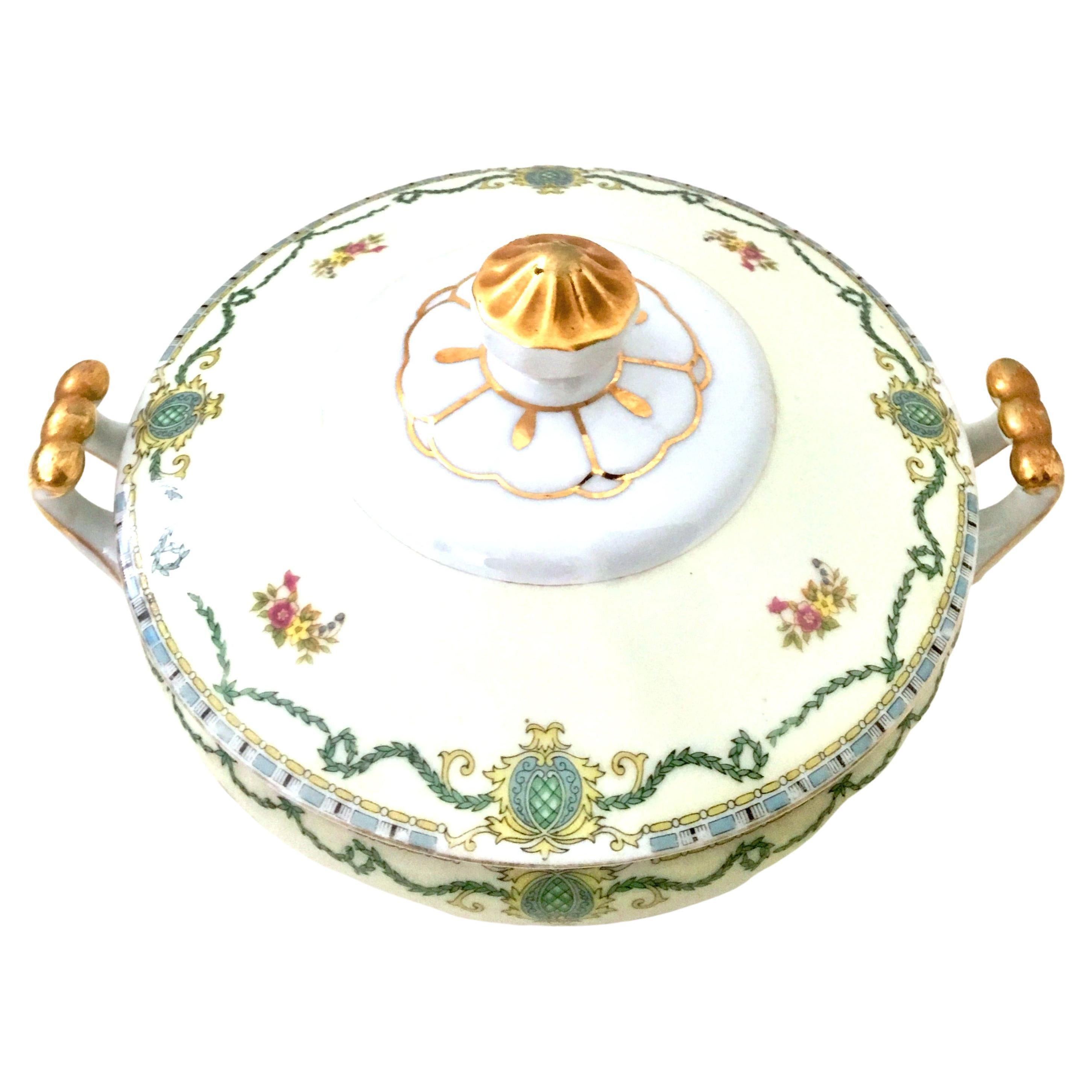 Antique Art Nouveau Porcelain & 22K Gold Lidded Tureen by, Gold China-Japan For Sale