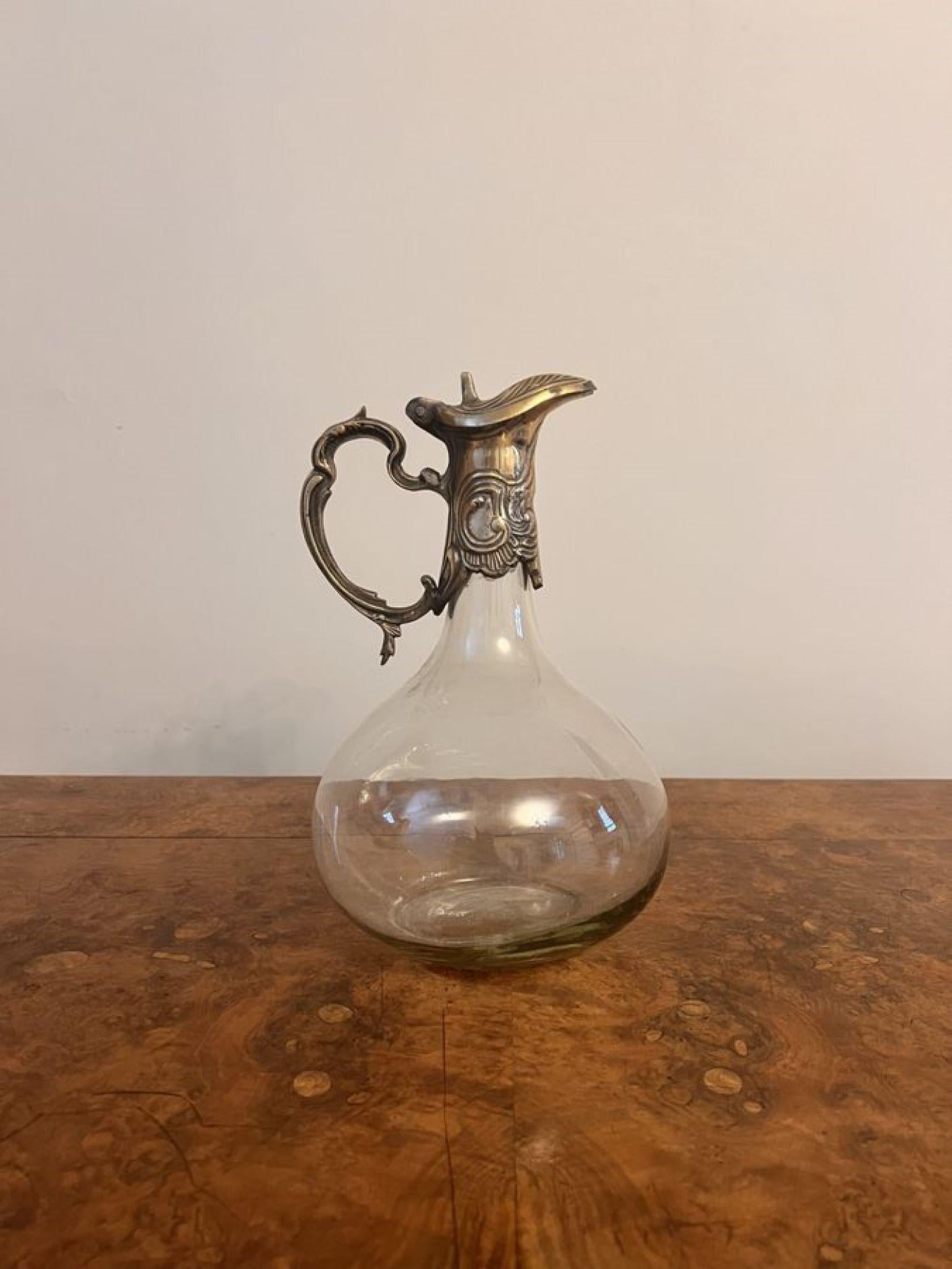 19th Century Antique art nouveau quality silver plated claret jug  For Sale