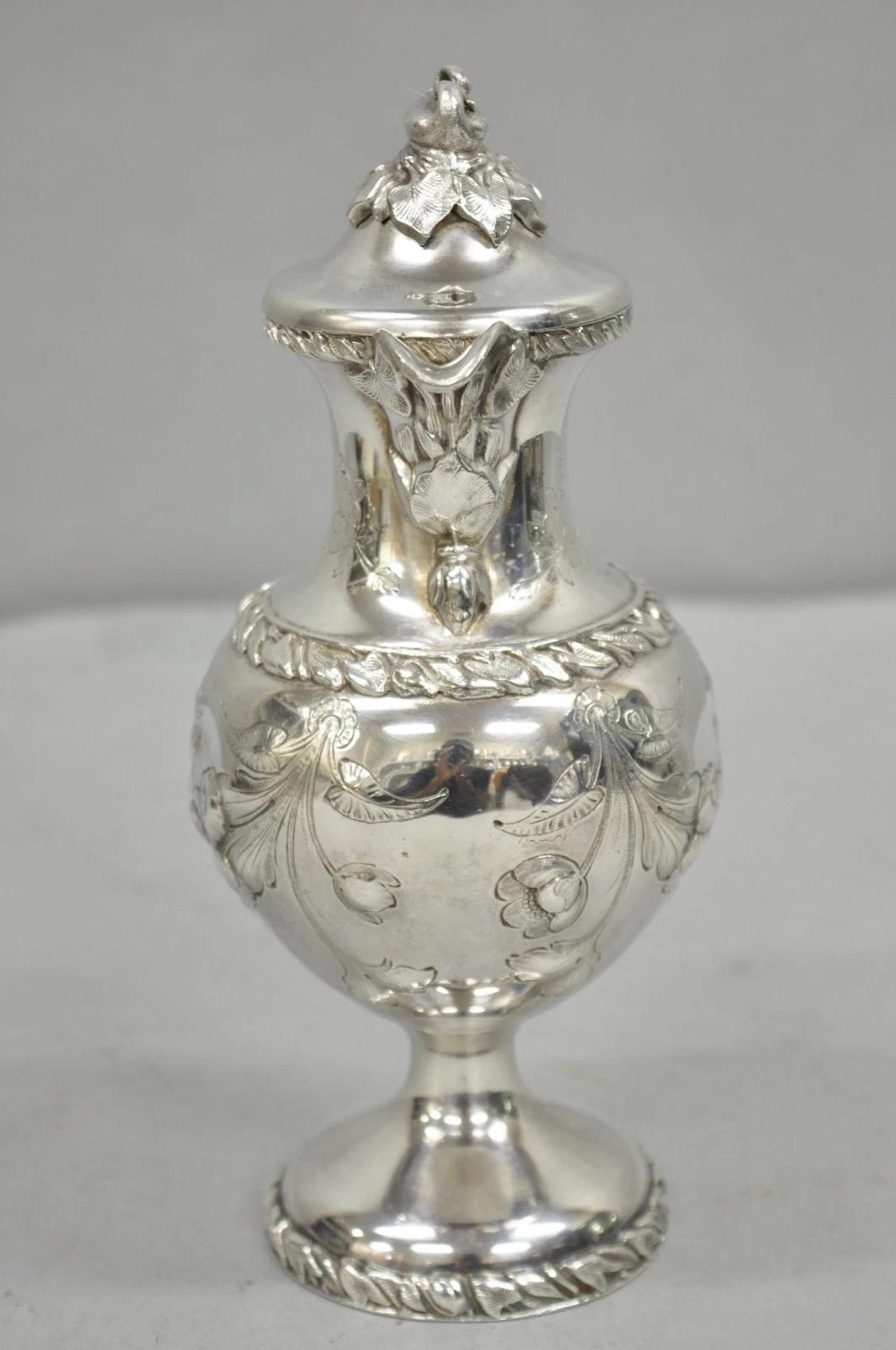 Antique Art Nouveau Rogers Smith Silver Plated Swan Coffee Creamer Small Tea Pot For Sale 6