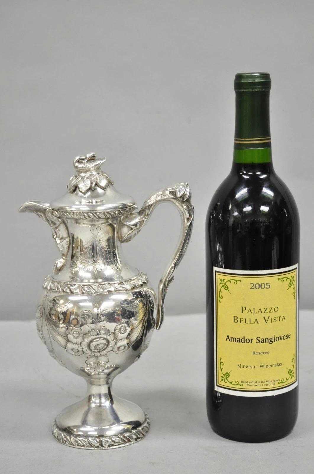 Antique Art Nouveau Rogers Smith & Co Silver Plated Swan Coffee Creamer Small Tea Pot. Circa Early 20th Century. Measurements: 9.5