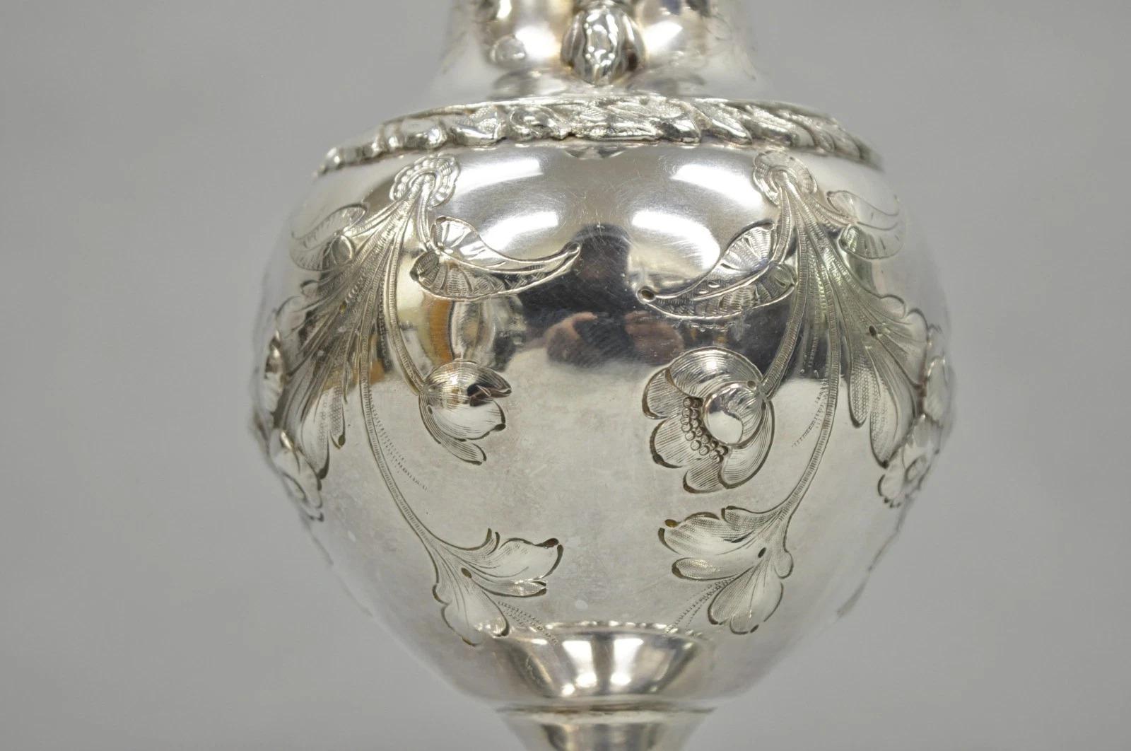 Antique Art Nouveau Rogers Smith Silver Plated Swan Coffee Creamer Small Tea Pot For Sale 2
