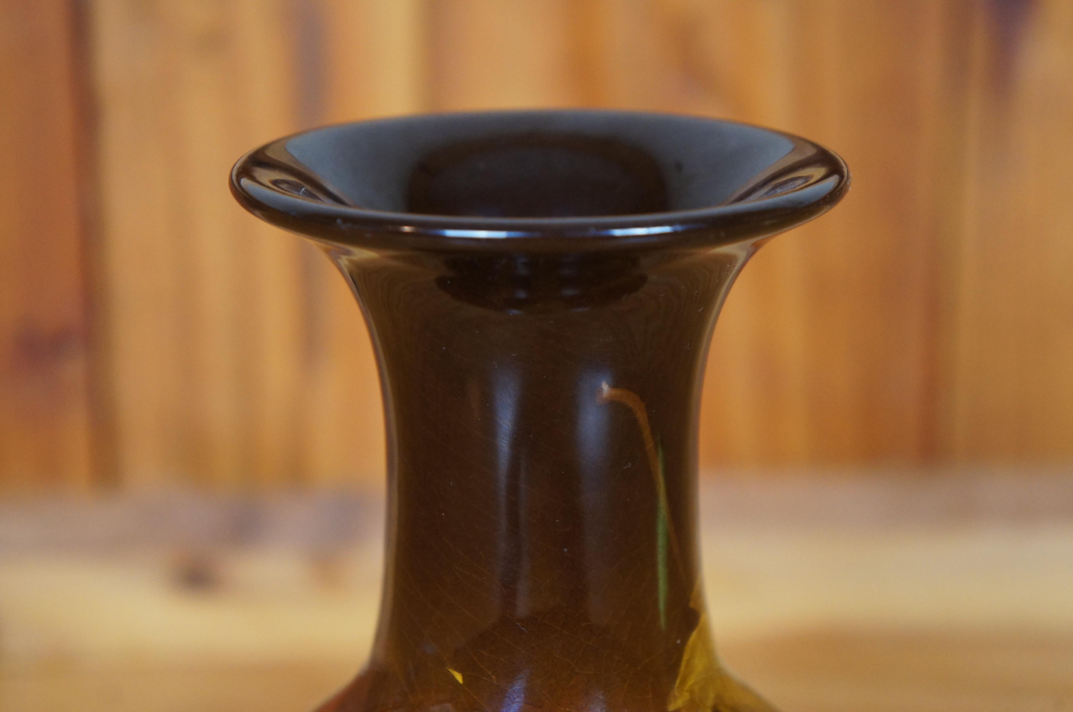 Antique Art Nouveau Rookwood 1901 Irene Bishop Oak Leaf Vase Urn 5.5