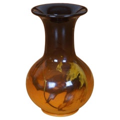 Antique Art Nouveau Rookwood 1901 Irene Bishop Oak Leaf Vase Urn 5.5"