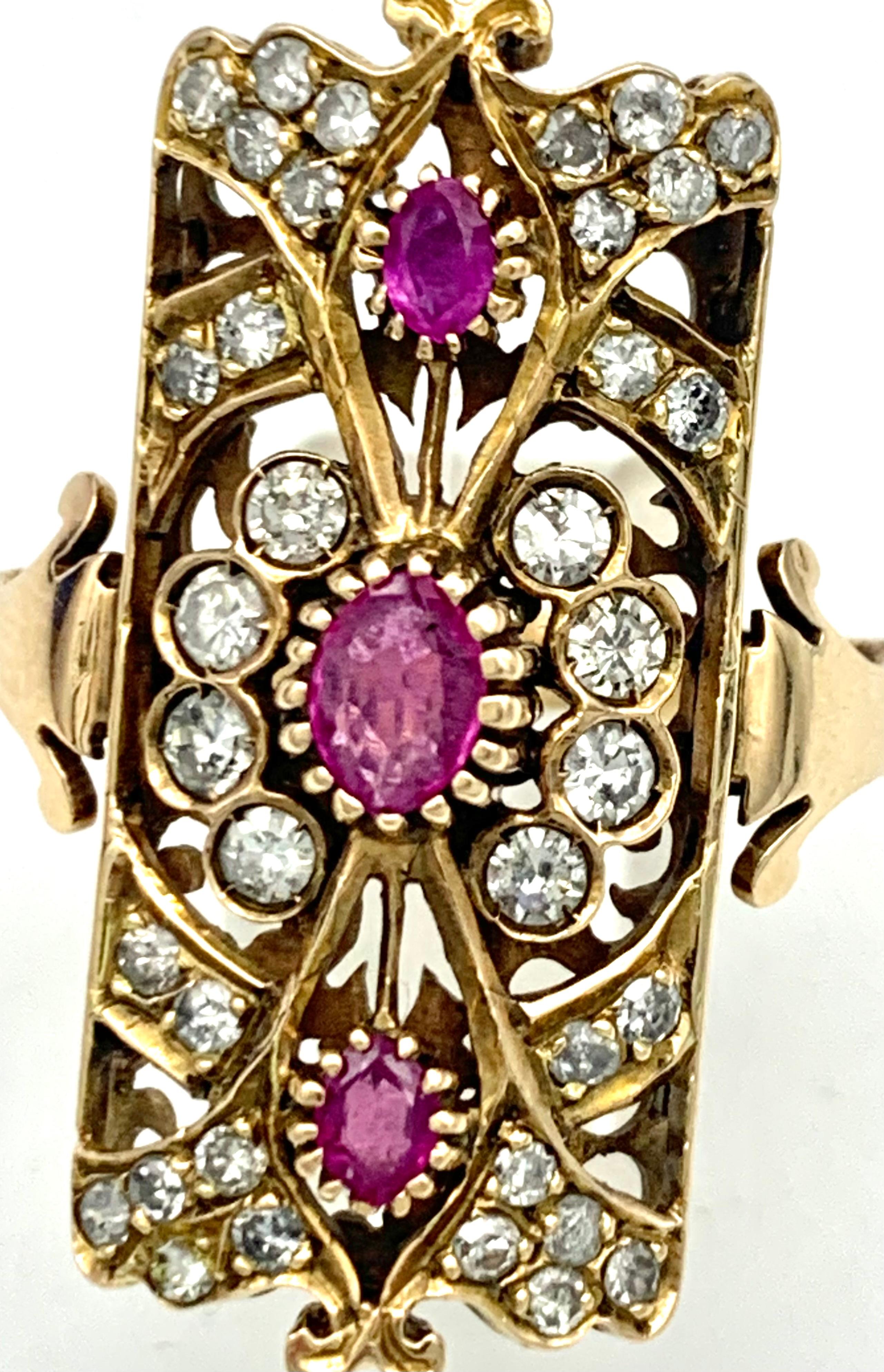 antique ruby ring in art nouveau art deco fine rings
