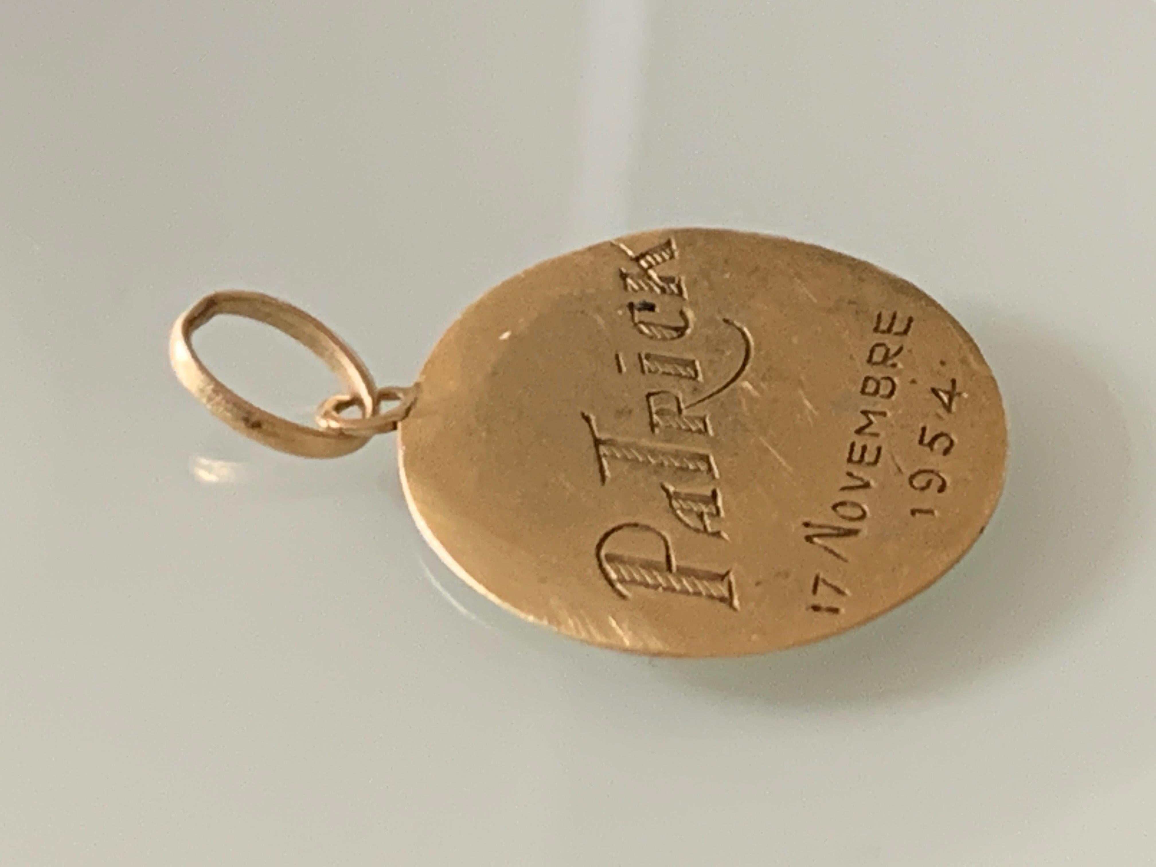 Antique Art Nouveau Sancta Maria Pendant For Sale 1