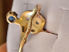 Antique Art Nouveau Sapphire Ruby Russian Gold Ring