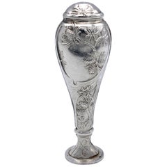 Antikes Jugendstil Silber Kiefernholz Kegel-Tischsiegel Frankreich