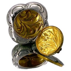 Antique Art Nouveau Silver Gilt Chatelaine Box, Austria, c. 1890-1900